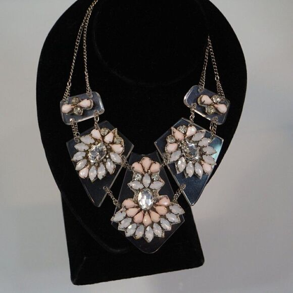 Night Out Statement Necklace by Accessorize Rhinestones Crystals - Picture 1 of 7